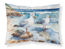 Load image into Gallery viewer, Gulls Scavenging Standard Pillowcase – Artistic Decorative Front, White Back