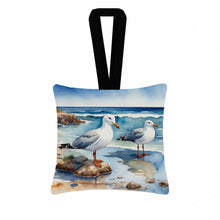 Load image into Gallery viewer, Gulls Scavenging Hanging Square Fabric Ornament 3.5 × 3.5