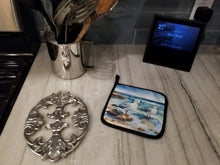 Load image into Gallery viewer, Gulls Scavenging Pot Holders - Set of 2 Decorative Kitchen Helpers | Made in the USA