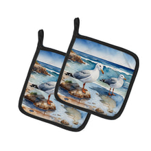 Load image into Gallery viewer, Gulls Scavenging Pot Holders - Set of 2 Decorative Kitchen Helpers | Made in the USA
