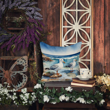 Load image into Gallery viewer, Gulls Scavenging Throw Pillow