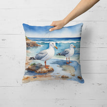 Load image into Gallery viewer, Gulls Scavenging Throw Pillow