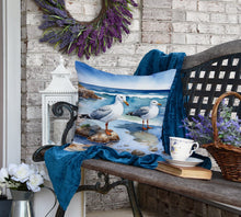 Load image into Gallery viewer, Gulls Scavenging Throw Pillow