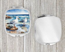 Load image into Gallery viewer, Gulls Scavenging Compact Mirror – Stylish Purse Mirror with Artistic Covers