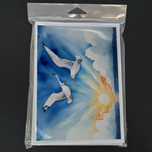Load image into Gallery viewer, Gulls Soaring High Greeting Cards - Blank Note Cards – 8-Pack of Artist-Designed Cards with Envelopes
