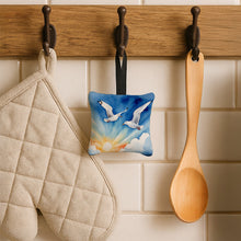 Load image into Gallery viewer, Gulls Soaring High Hanging Square Fabric Ornament 3.5 × 3.5