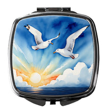 Load image into Gallery viewer, Gulls Soaring High Compact Mirror – Stylish Purse Mirror with Artistic Covers