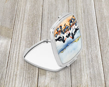 Load image into Gallery viewer, Oystercatchers Feeding Compact Mirror – Stylish Purse Mirror with Artistic Covers