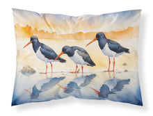 Load image into Gallery viewer, Oystercatchers Foraging Standard Pillowcase – Artistic Decorative Front, White Back