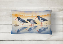 Load image into Gallery viewer, Oystercatchers Foraging Throw Pillow