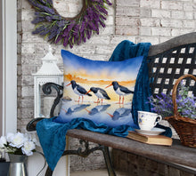 Load image into Gallery viewer, Oystercatchers Foraging Throw Pillow