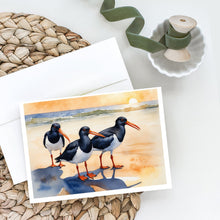 Load image into Gallery viewer, Oystercatchers Foraging Greeting Cards - Blank Note Cards – 8-Pack of Artist-Designed Cards with Envelopes