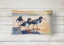 Load image into Gallery viewer, Oystercatchers Foraging Throw Pillow