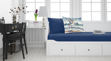Load image into Gallery viewer, Sanderling Racing the Tide Standard Pillowcase – Artistic Decorative Front, White Back