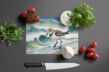 Load image into Gallery viewer, Sanderling Racing the Tide Glass Cutting Boards – Durable, Decorative Kitchen Art