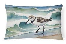 Load image into Gallery viewer, Sanderling Racing the Tide Throw Pillow