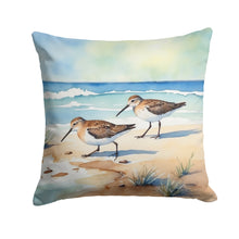 Load image into Gallery viewer, Sandpipers Hunting Throw Pillow - 14x14 Decorative Pillow – Art for Your Home &amp; Patio