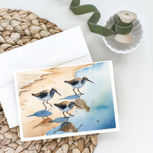 Load image into Gallery viewer, Sandpipers Greeting Cards - Blank Note Cards – 8-Pack of Artist-Designed Cards with Envelopes
