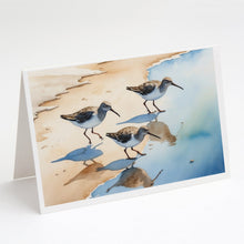 Load image into Gallery viewer, Sandpipers Greeting Cards - Blank Note Cards – 8-Pack of Artist-Designed Cards with Envelopes