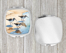 Load image into Gallery viewer, Sandpipers Compact Mirror – Stylish Purse Mirror with Artistic Covers