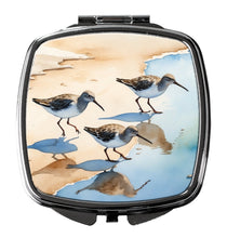 Load image into Gallery viewer, Sandpipers Compact Mirror – Stylish Purse Mirror with Artistic Covers