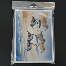 Load image into Gallery viewer, Sandpipers Greeting Cards - Blank Note Cards – 8-Pack of Artist-Designed Cards with Envelopes