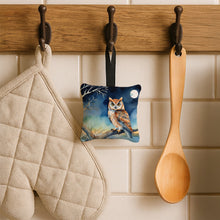 Load image into Gallery viewer, Owl Perched in Coastal Tree Hanging Square Fabric Ornament 3.5 × 3.5