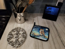 Load image into Gallery viewer, Owl Perched in Coastal Tree Pot Holders - Set of 2 Decorative Kitchen Helpers | Made in the USA