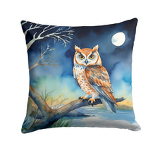 Load image into Gallery viewer, Owl Perched in Coastal Tree Throw Pillow - 14x14 Decorative Pillow – Art for Your Home &amp; Patio
