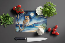 Load image into Gallery viewer, Owl Perched in Coastal Tree Glass Cutting Boards – Durable, Decorative Kitchen Art