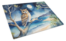 Load image into Gallery viewer, Owl Perched in Coastal Tree Glass Cutting Boards – Durable, Decorative Kitchen Art