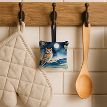 Load image into Gallery viewer, Owl Perched in Coastal Tree Hanging Square Fabric Ornament 3.5 × 3.5