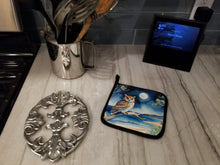 Load image into Gallery viewer, Owl Perched in Coastal Tree Pot Holders - Set of 2 Decorative Kitchen Helpers | Made in the USA