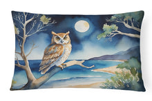 Load image into Gallery viewer, Owl Perched in Coastal Tree Throw Pillow