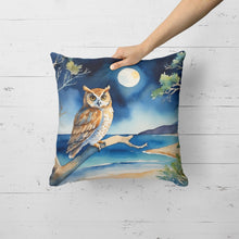 Load image into Gallery viewer, Owl Perched in Coastal Tree Throw Pillow