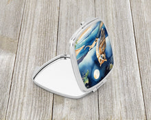 Load image into Gallery viewer, Owl Perched in Coastal Tree Compact Mirror – Stylish Purse Mirror with Artistic Covers