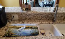 Load image into Gallery viewer, Snowy Egret in Coastal Marshes Dish Drying Mat