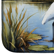 Load image into Gallery viewer, Snowy Egret in Coastal Marshes Dish Drying Mat
