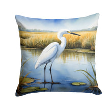 Load image into Gallery viewer, Snowy Egret in Coastal Marshes Throw Pillow