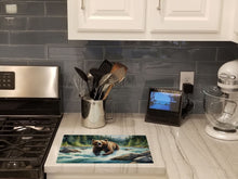 Load image into Gallery viewer, Alaskan Wilderness Grizzly Bear Glass Cutting Boards – Durable, Decorative Kitchen Art