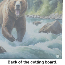 Load image into Gallery viewer, Alaskan Wilderness Grizzly Bear Glass Cutting Boards – Durable, Decorative Kitchen Art
