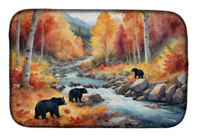 Load image into Gallery viewer, Bears Autumn in the Woods Dish Drying Mat