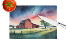 Load image into Gallery viewer, Barn at Twilight Glass Cutting Boards – Durable, Decorative Kitchen Art