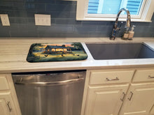 Load image into Gallery viewer, Chicken Coop at Dawn Dish Drying Mat