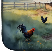 Load image into Gallery viewer, Chicken Coop at Dawn Dish Drying Mat
