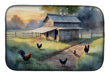 Load image into Gallery viewer, Chicken Coop at Dawn Dish Drying Mat