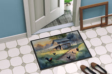 Load image into Gallery viewer, Chicken Coop at Dawn Doormat - 18X27 Indoor / Outdoor Rug | Made in USA