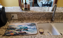 Load image into Gallery viewer, Coastal Wildlife Seals Dish Drying Mat