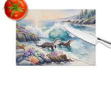 Load image into Gallery viewer, Coastal Wildlife Seals Glass Cutting Boards – Durable, Decorative Kitchen Art