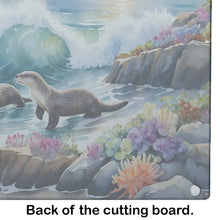 Load image into Gallery viewer, Coastal Wildlife Seals Glass Cutting Boards – Durable, Decorative Kitchen Art